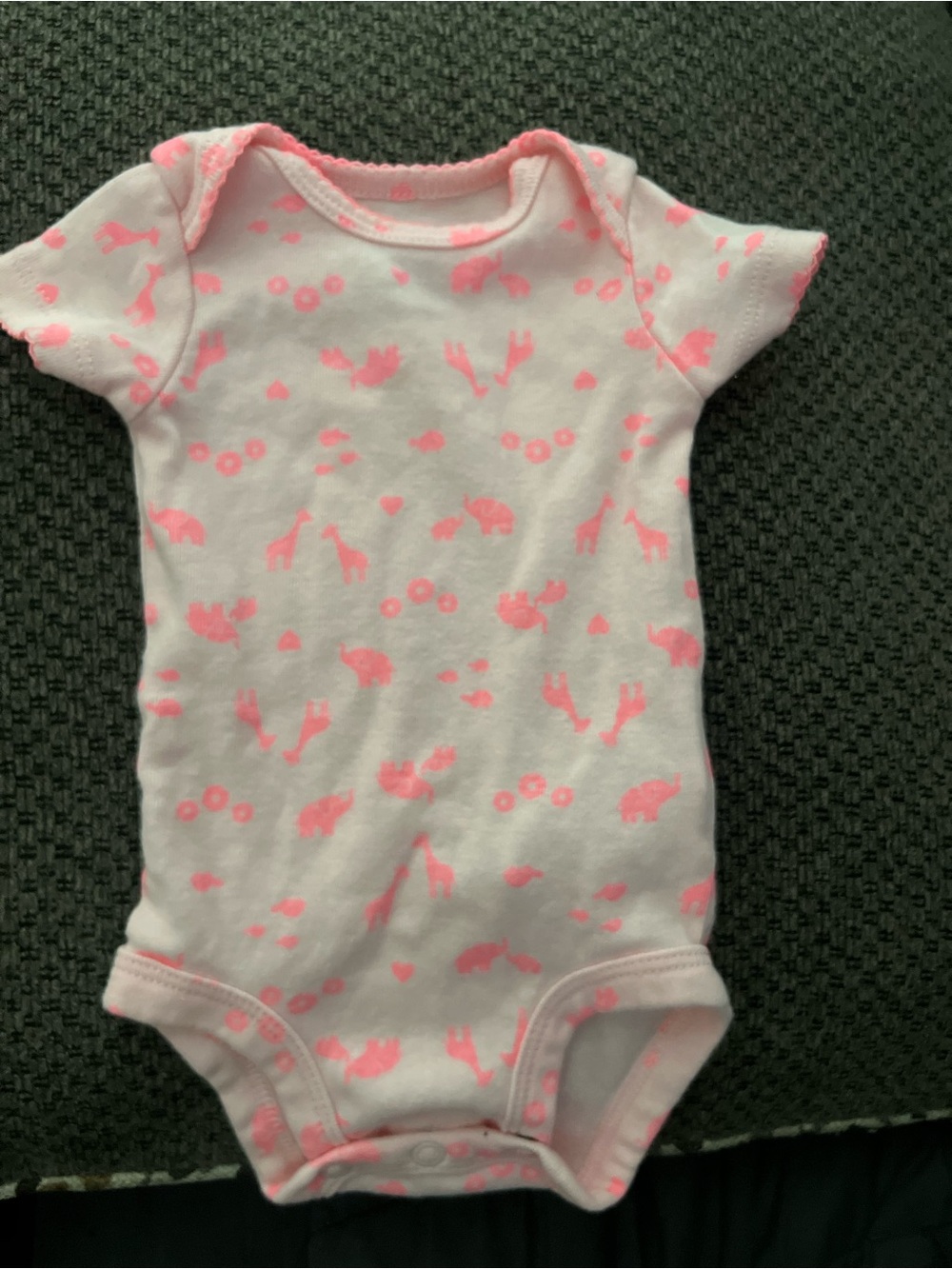 Pink Animal Print Baby One-Piece Bodysuit